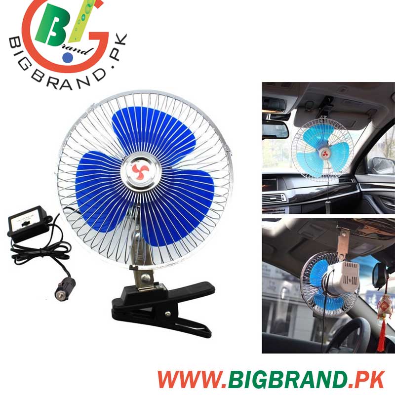 Car 12v Portable 8 Inch Oscillating Fan With Clip